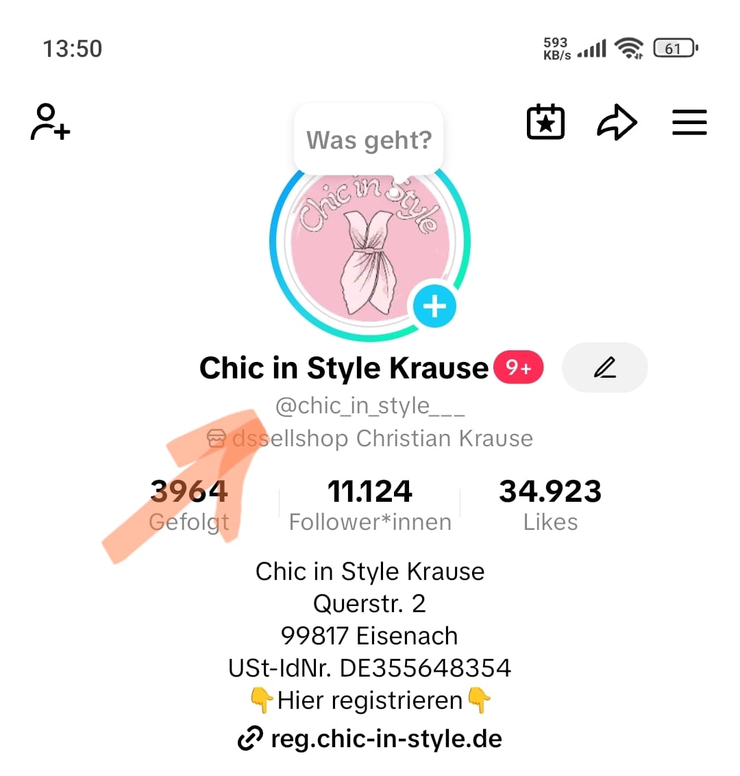 Beispiel: TikTok-Profilname